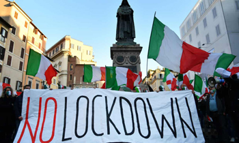 rome portest lockdowns